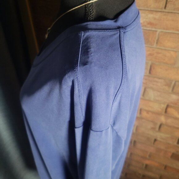 Chico's Zynergy V-Neck Blue Slide Slits 3/4 Sleeve - Size 0 (fits size 4-6) - Picture 5 of 12